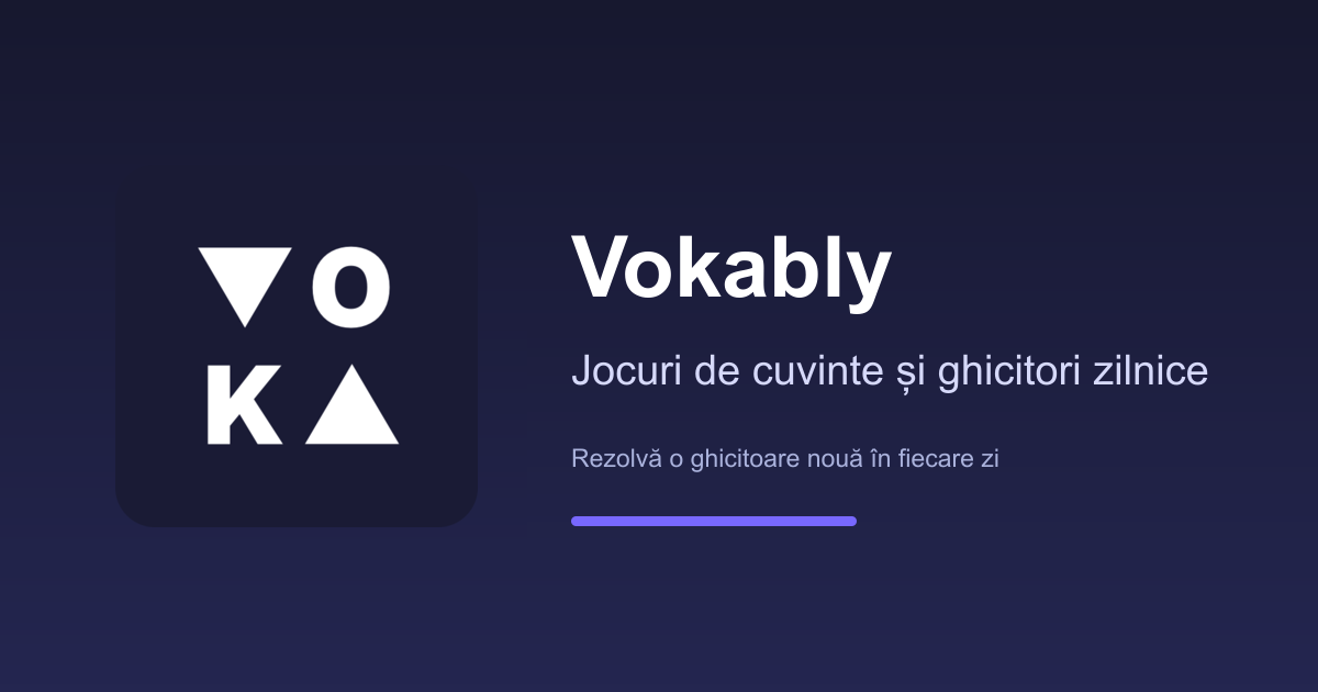 Previzualizare a jocului de cuvinte Vokably